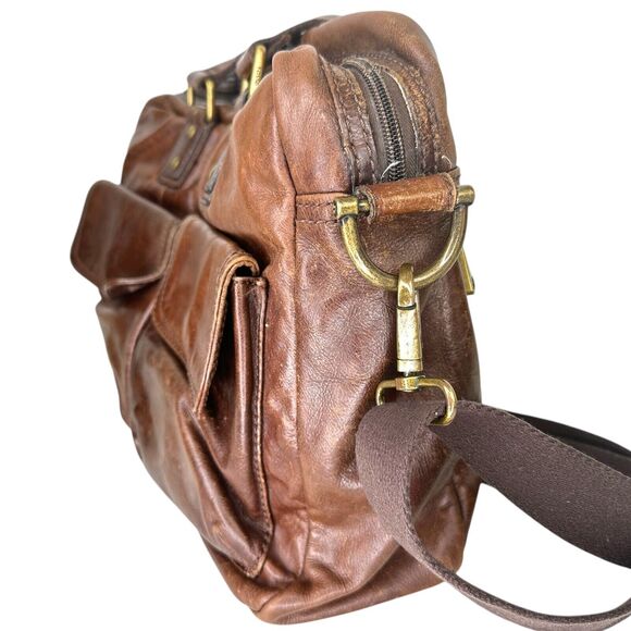 Fossil Transit Leather Brief Shoulder Bag Limited Edition Laptop Bag - Picture 3 of 8